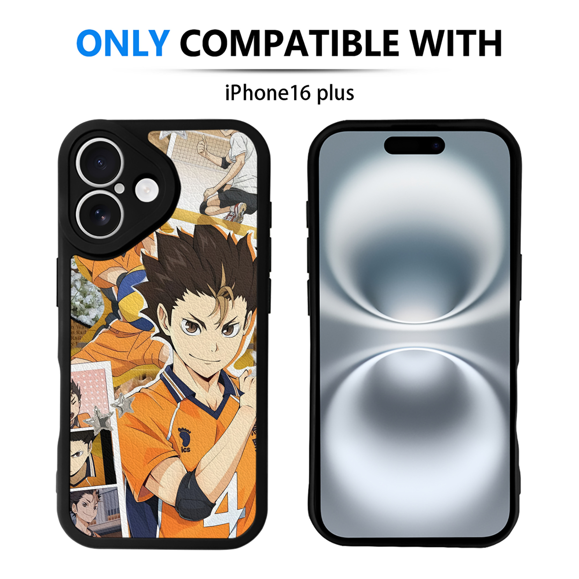 （画像用） ハイキュー!! Haikyu!! 【iPhone 16シリーズ対応】シリコンスマホケース（レザー調） 材質：シリコン